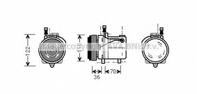 AVA QUALITY COOLING bwak060 -  Компрессор, кондиционер